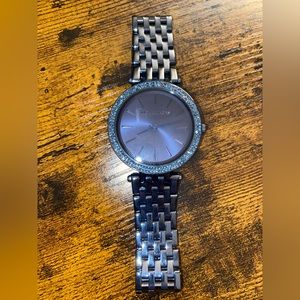 Michael Kors Women's Blue Darci Steel Glitz Watch